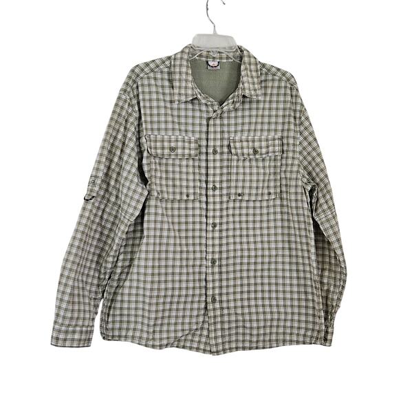 Ozark Trail Plaid Men's Fishing Shirt UPF Vented Long Sleeve Sz M EUC - Picture 1 of 7